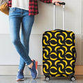 Black Banana Pattern Print Luggage Cover