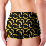 Black Banana Pattern Print Men's Boxer Briefs