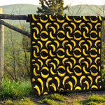 Black Banana Pattern Print Quilt