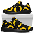 Black Banana Pattern Print Walking Shoes