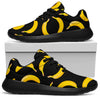 Black Banana Pattern Print Sport Shoes GearFrost