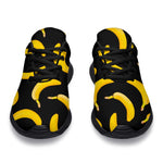 Black Banana Pattern Print Sport Shoes GearFrost