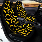 Black Banana Pattern Print Universal Fit Car Seat Covers