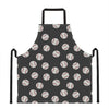 Black Baseball Pattern Print Apron