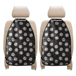 Black Baseball Pattern Print Car Seat Organizers