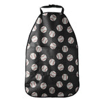 Black Baseball Pattern Print Car Seat Organizers