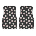 Black Baseball Pattern Print Front Car Floor Mats
