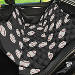 Black Baseball Pattern Print Pet Car Back Seat Cover