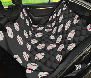 Black Baseball Pattern Print Pet Car Back Seat Cover