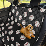 Black Baseball Pattern Print Pet Car Back Seat Cover