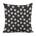 Black Baseball Pattern Print Pillow Cover