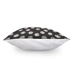 Black Baseball Pattern Print Pillow Cover