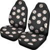 Black Baseball Pattern Print Universal Fit Car Seat Covers