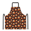 Black Basketball Pattern Print Apron