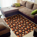 Black Basketball Pattern Print Floor Mat
