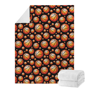 Black Basketball Pattern Print Blanket