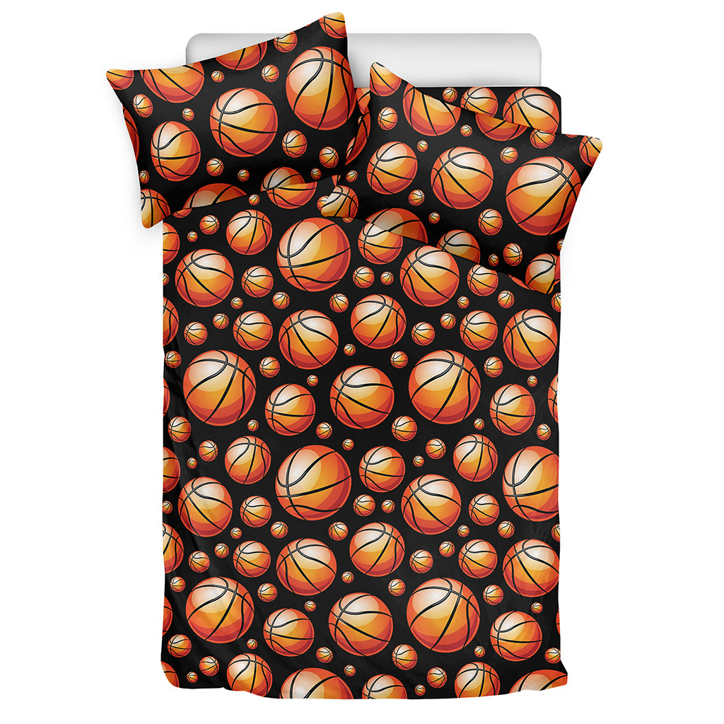 Black Basketball Pattern Print Duvet Cover Bedding Set