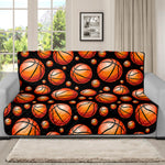 Black Basketball Pattern Print Futon Protector