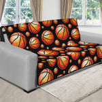 Black Basketball Pattern Print Futon Protector