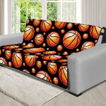 Black Basketball Pattern Print Futon Protector