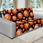 Black Basketball Pattern Print Futon Protector