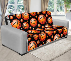 Black Basketball Pattern Print Futon Protector