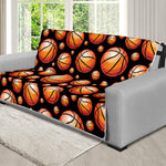 Black Basketball Pattern Print Futon Protector