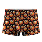 Black Basketball Pattern Print Men's Boxer Briefs