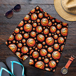 Black Basketball Pattern Print Men's Shorts