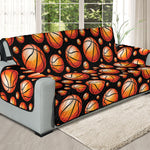 Black Basketball Pattern Print Oversized Sofa Protector