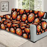 Black Basketball Pattern Print Oversized Sofa Protector