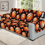 Black Basketball Pattern Print Oversized Sofa Protector