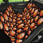 Black Basketball Pattern Print Pet Car Back Seat Cover