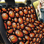 Black Basketball Pattern Print Pet Car Back Seat Cover