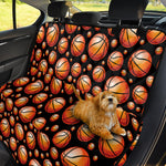 Black Basketball Pattern Print Pet Car Back Seat Cover