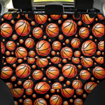 Black Basketball Pattern Print Pet Car Back Seat Cover