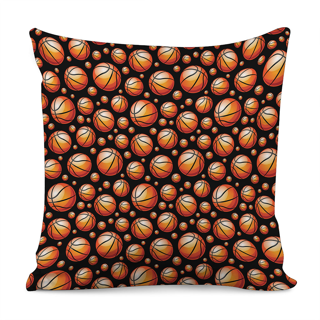 Black Basketball Pattern Print Pillow Cover