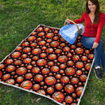 Black Basketball Pattern Print Quilt