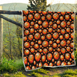 Black Basketball Pattern Print Quilt