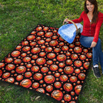 Black Basketball Pattern Print Quilt