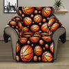 Black Basketball Pattern Print Recliner Protector