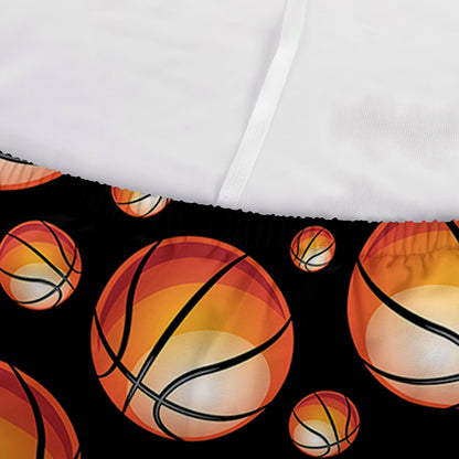 Black Basketball Pattern Print Sofa Cover