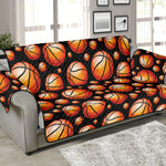 Black Basketball Pattern Print Sofa Protector