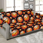 Black Basketball Pattern Print Sofa Protector