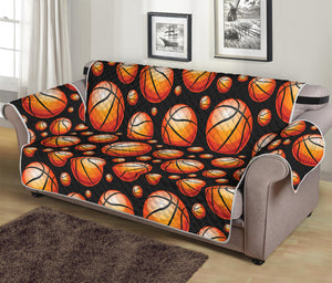 Black Basketball Pattern Print Sofa Protector