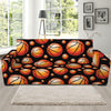 Black Basketball Pattern Print Sofa Slipcover