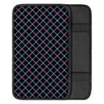 Black Blue And Pink Tartan Pattern Print Car Center Console Cover