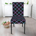 Black Blue And Pink Tartan Pattern Print Dining Chair Slipcover