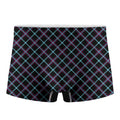 Black Blue And Pink Tartan Pattern Print Men's Boxer Briefs