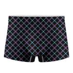 Black Blue And Pink Tartan Pattern Print Men's Boxer Briefs